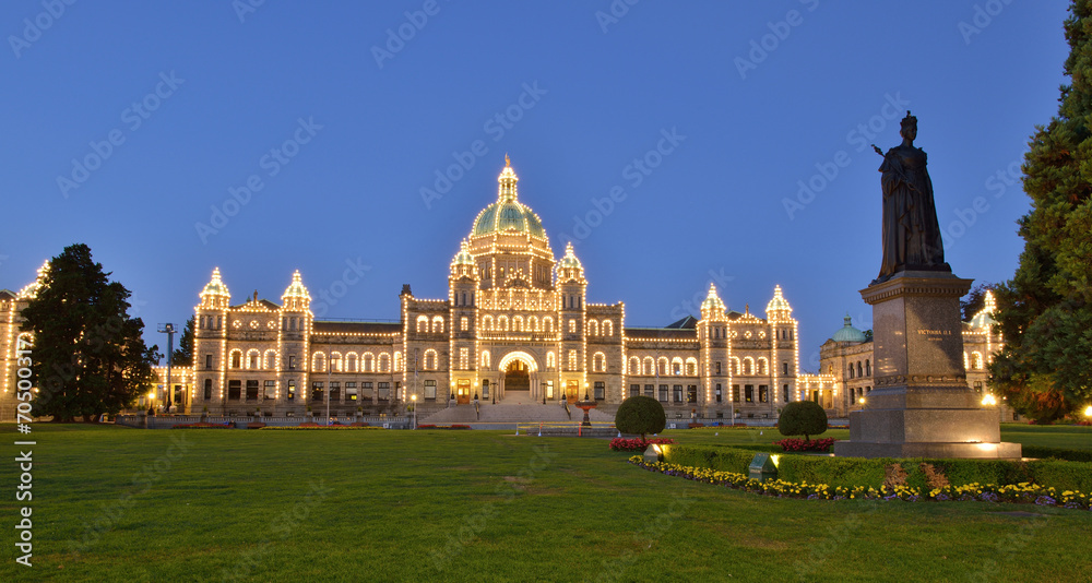 British Columbia Parliament Buildings at early dawn