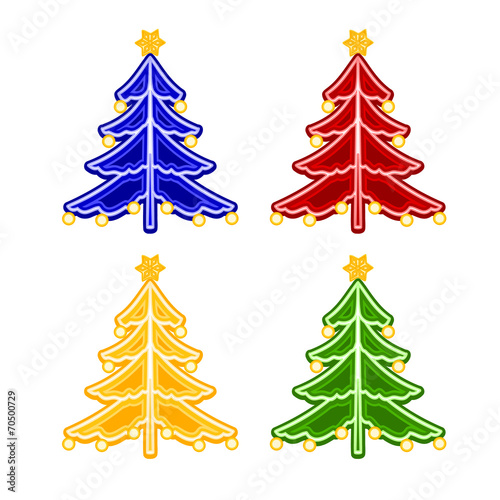 Christmas trimmings Christmas tree faience vector
