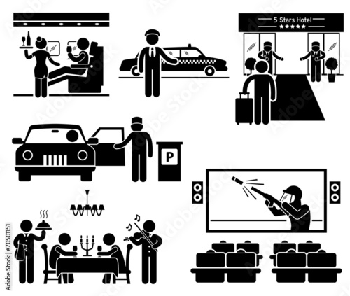 Luxury Services First Class Business VIP Cliparts