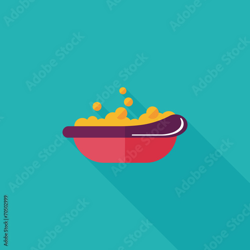 baby bath baby flat icon with long shadow,eps10