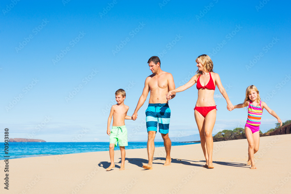 Happy Family at the Beach