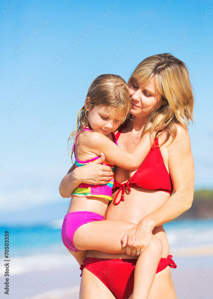 Mother and Daugher on the Beach Mother and Daugher on the Beach