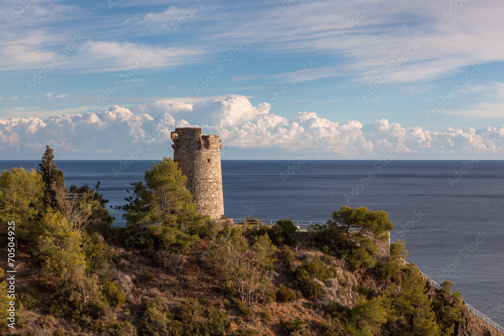 watchtower near Seaside town of Nerja