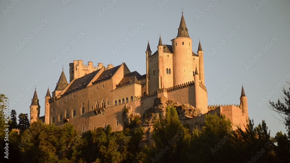 The spanish castle Alcazar of Segovia at dusk, Spain The spanish castle Alcazar of Segovia at dusk, Spain