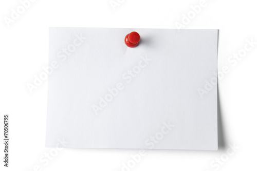 Note paper with Push Pin