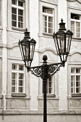 City light in Prague, Czech republic