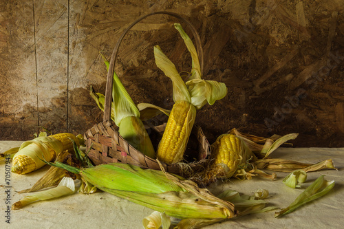 Still life with corn photo