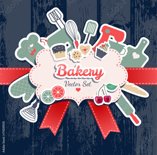 bakery and sweets abstract illustration.