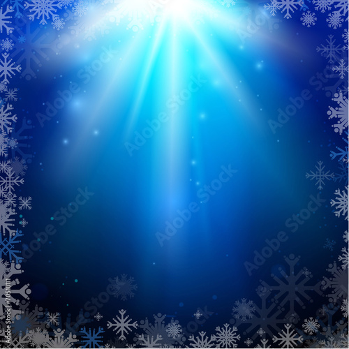 Abstract holiday Christmas blue background