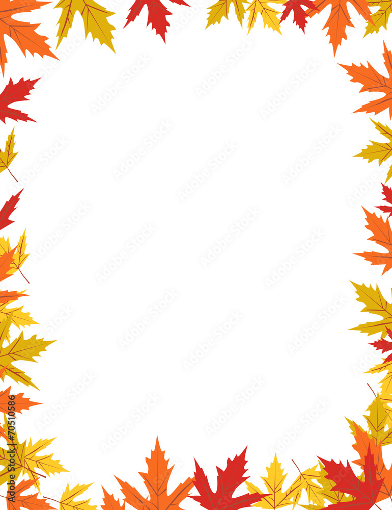 Autumn border design vector illustration