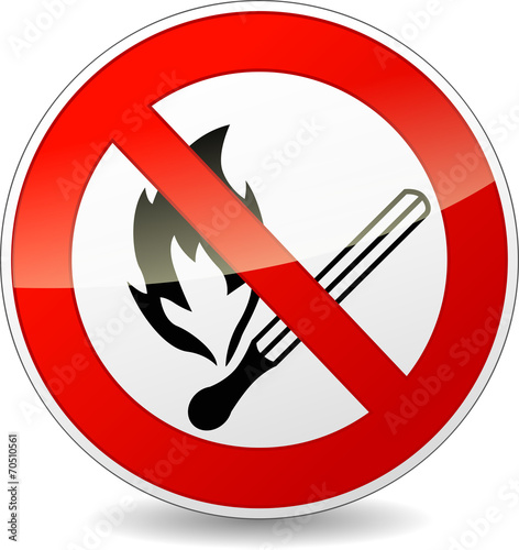 Vector no flame sign