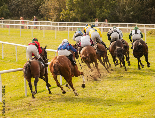 horses racing down the track