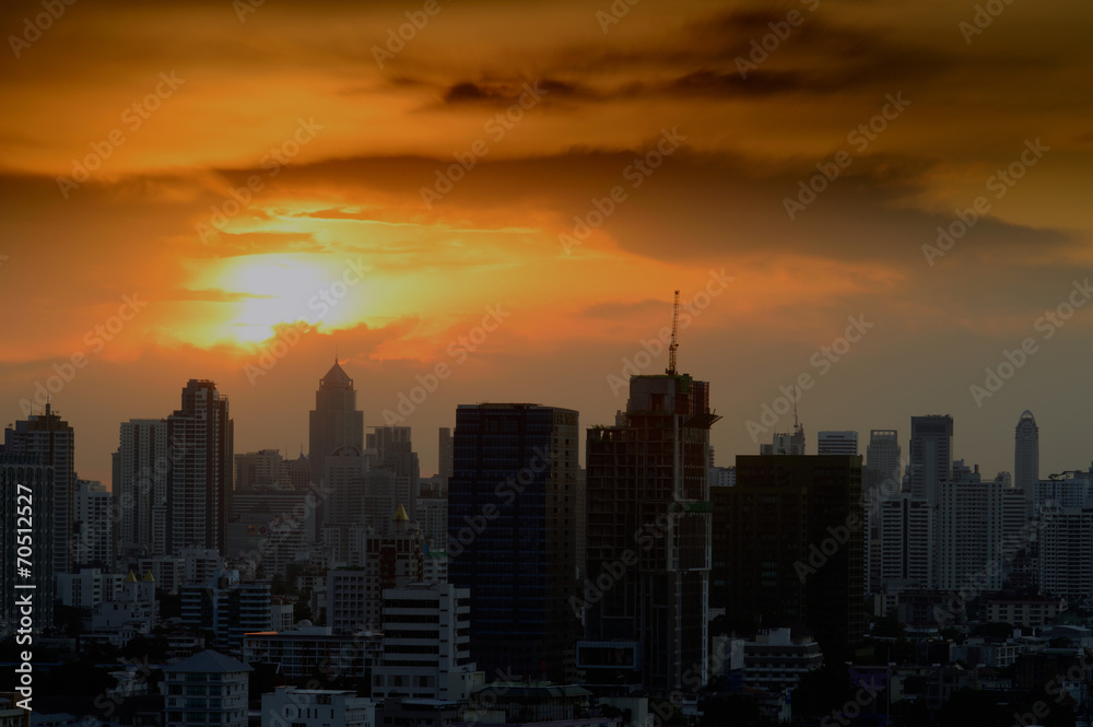 Silhouette of city