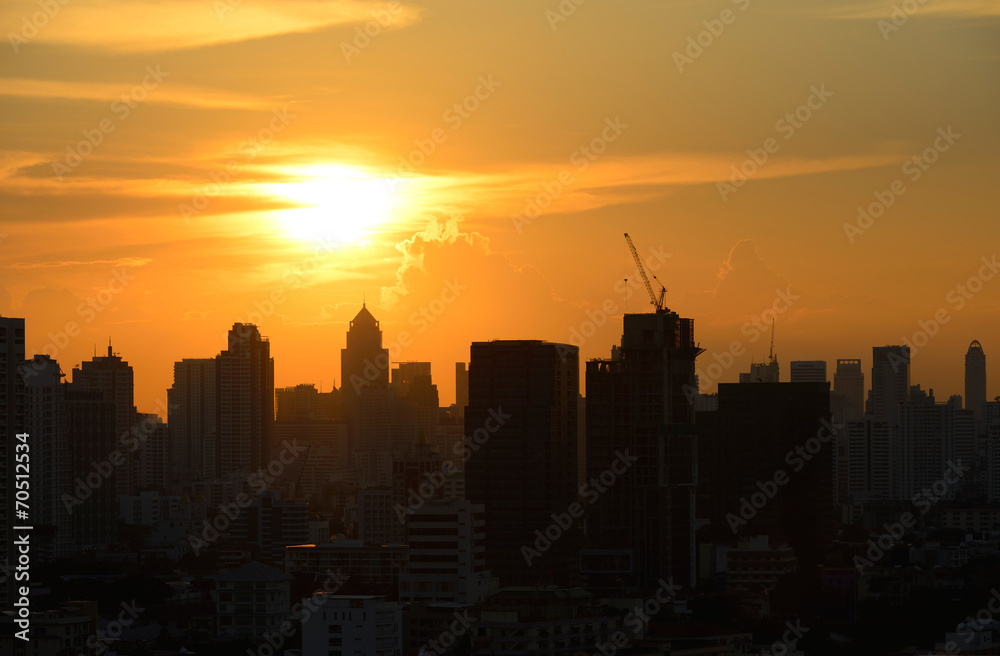 Fototapeta premium Silhouette of city