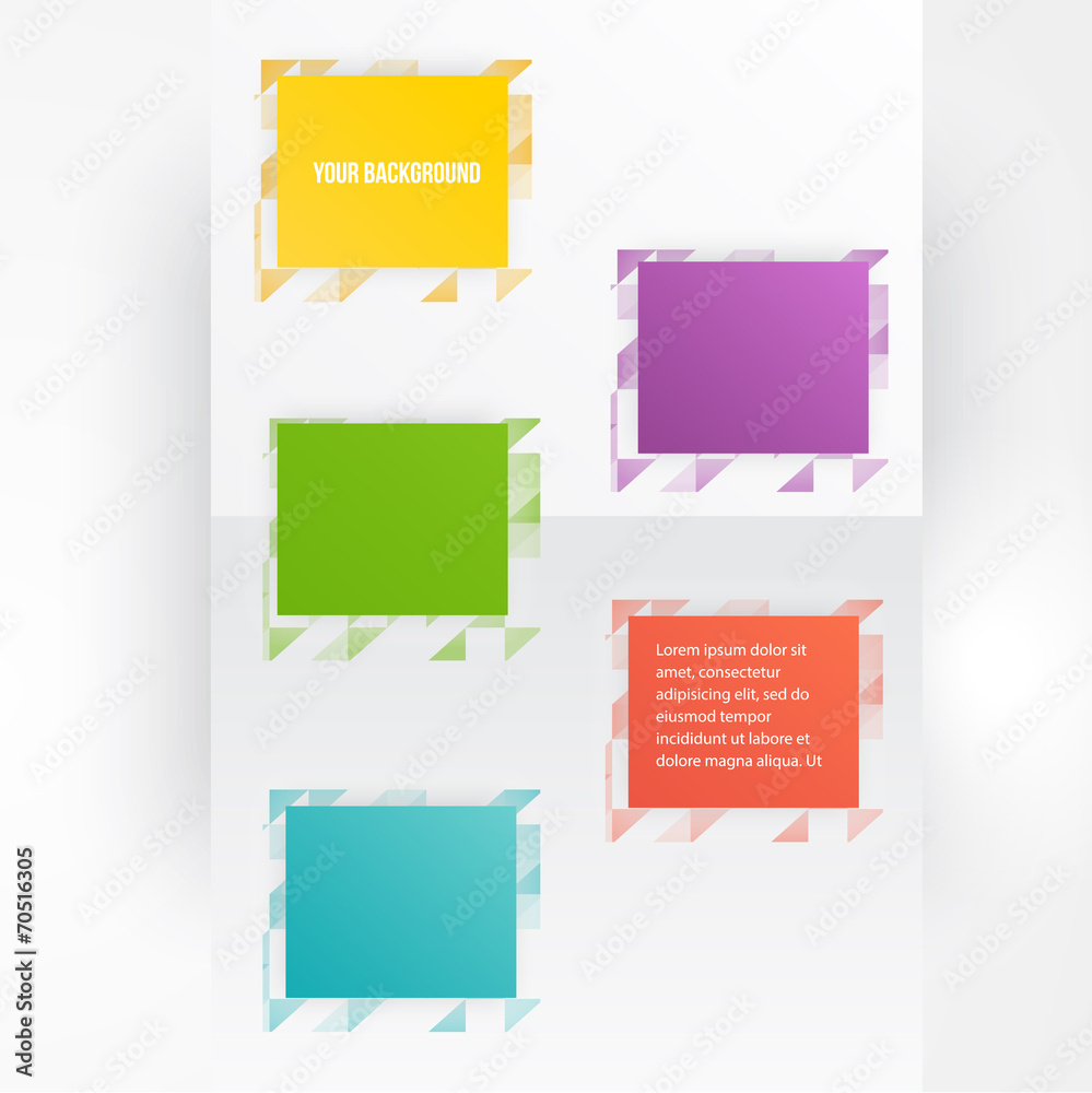 Fototapeta premium Vector paper template banner. White note