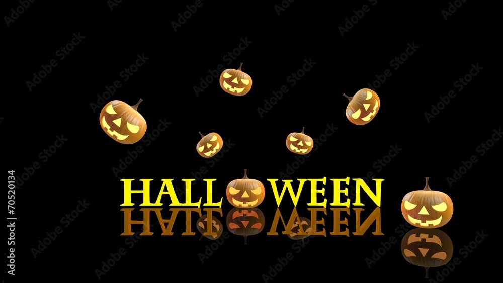 Halloween pumpkin 3D render
