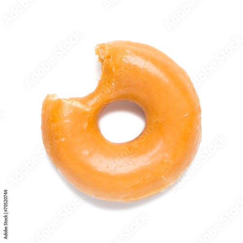 Glazed Donut on White