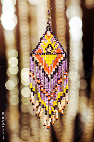 Beads, beadworks on a colored,   accessories photo