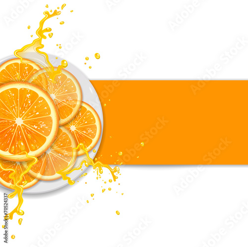 background with oranges