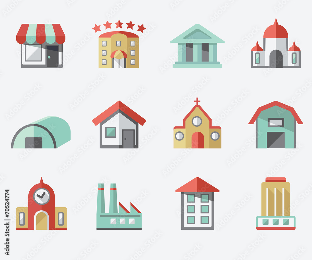 Set of house icons