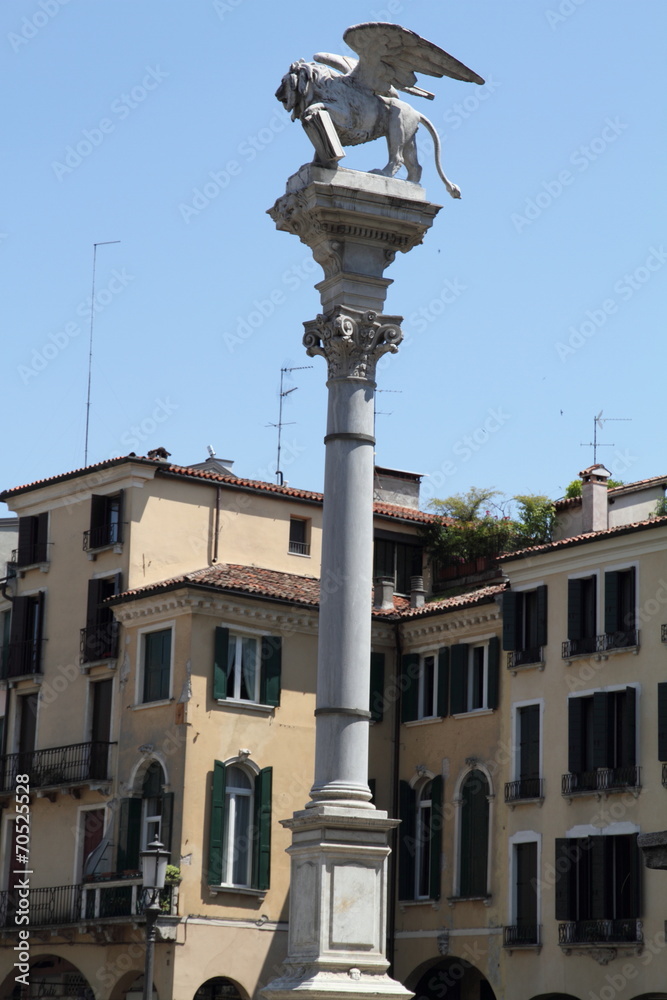 Lion column, Piazza dei Signori, Padova, Veneto, Italy