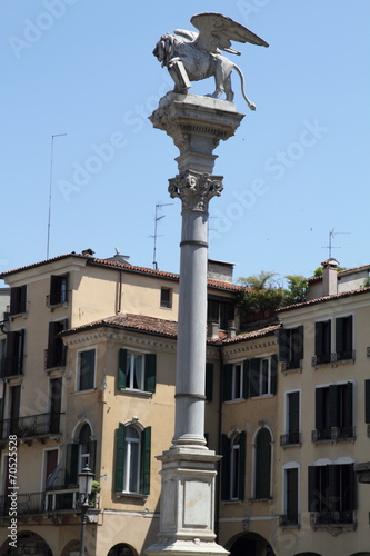 Lion column, Piazza dei Signori, Padova, Veneto, Italy