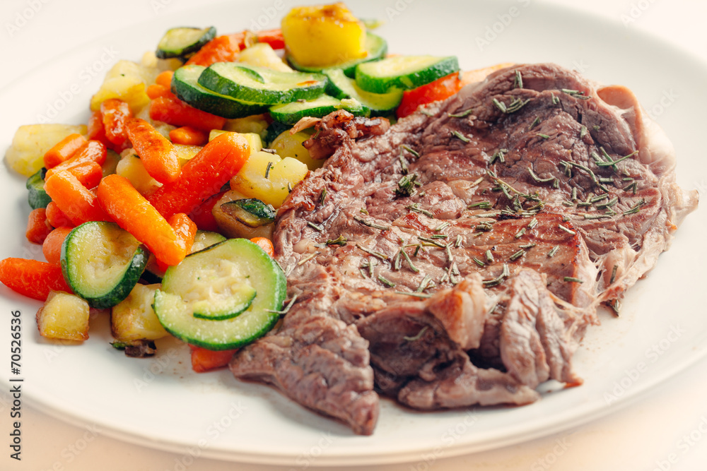 Beef steak with vegetables Beef steak with vegetables