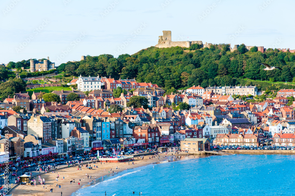 Scarborough South Bay harbor in North Yorskire, England