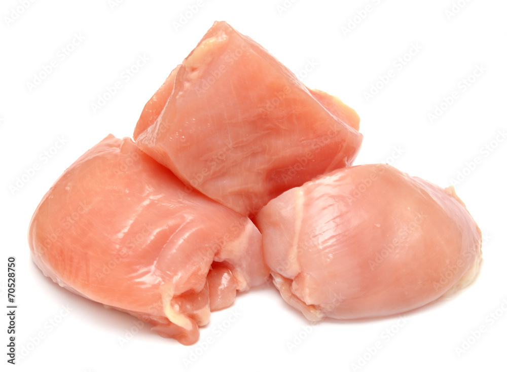 Raw chicken fillets