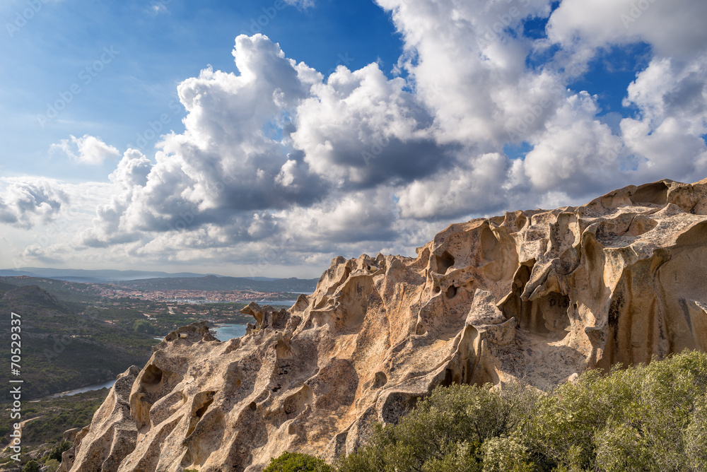 Fototapeta premium Sardegna, Palau, panorama da Capo d'Orso