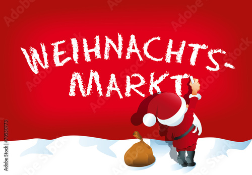 Weihnachtsmann schreibt Weihnachtsmarkt photo