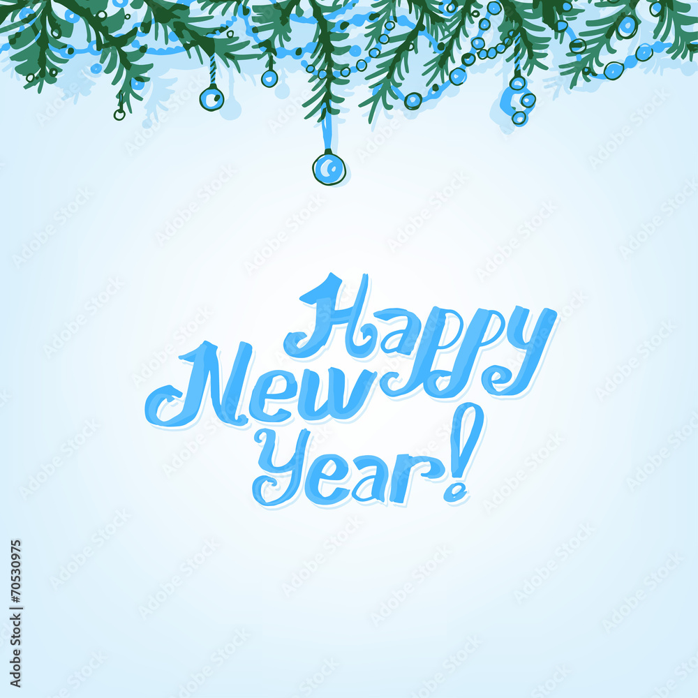 Naklejka premium 02 Christmas branches background