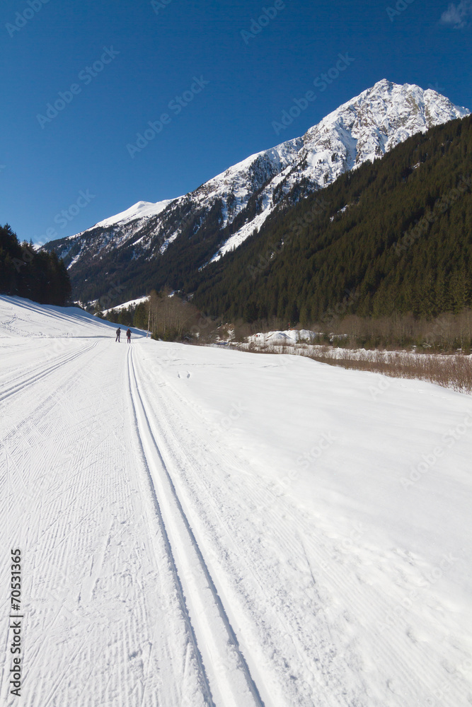 Cross country skiing track