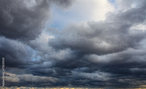 Natural background: stormy sky