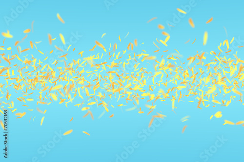 Yellow Flower Petals / Light Blue Background