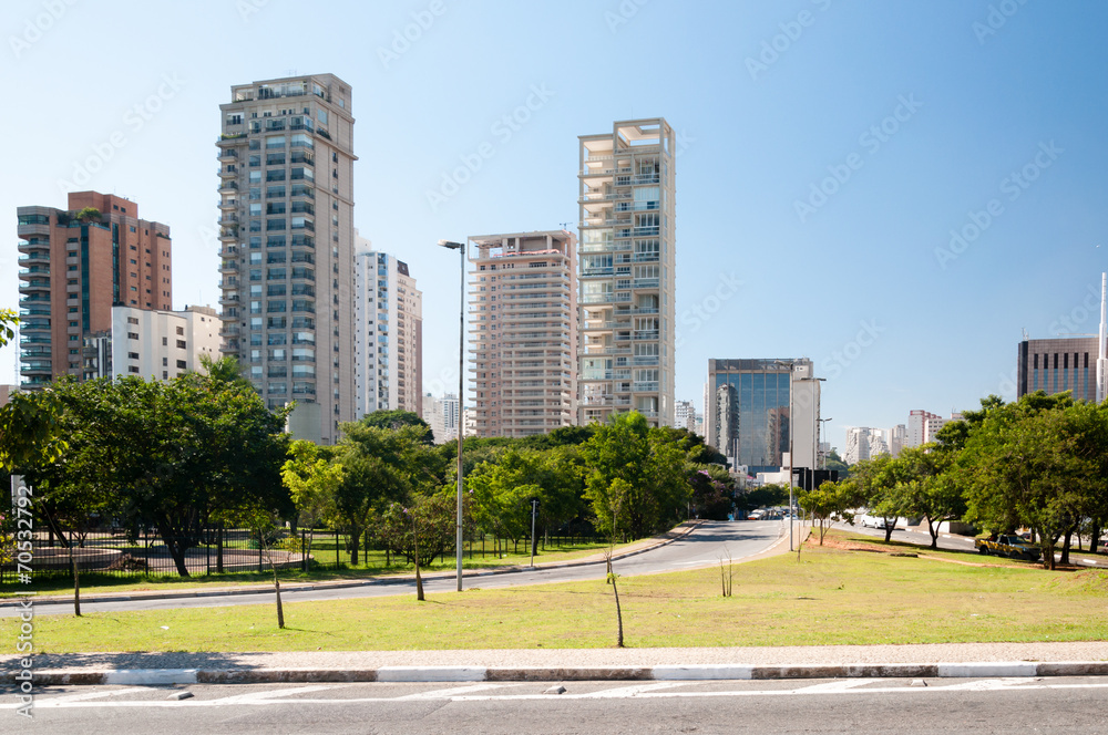 Buildings in Ibirapuera, Sao Paulo city Buildings in Ibirapuera, Sao Paulo city