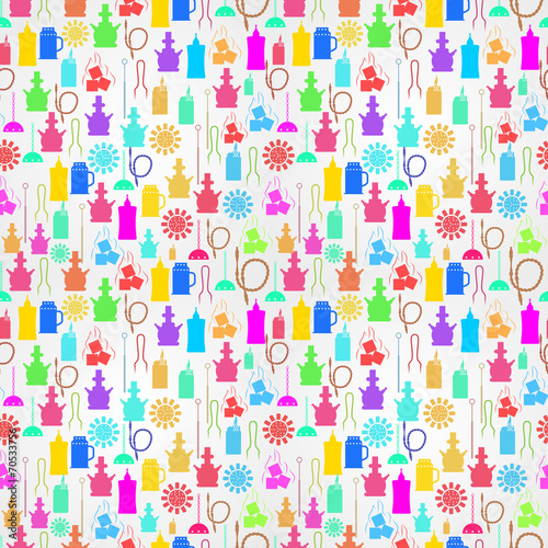 Colorful background for hookah components