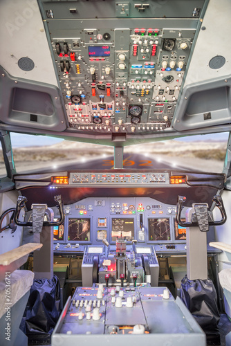 Obraz na płótnie aircraft cockpit