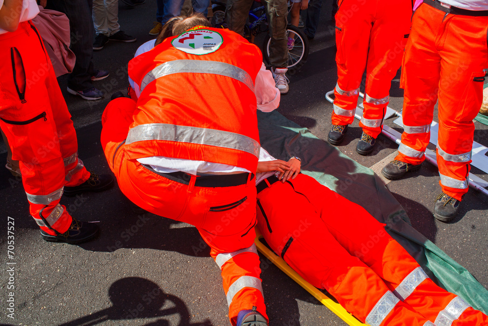 Obraz premium Emergency simulation