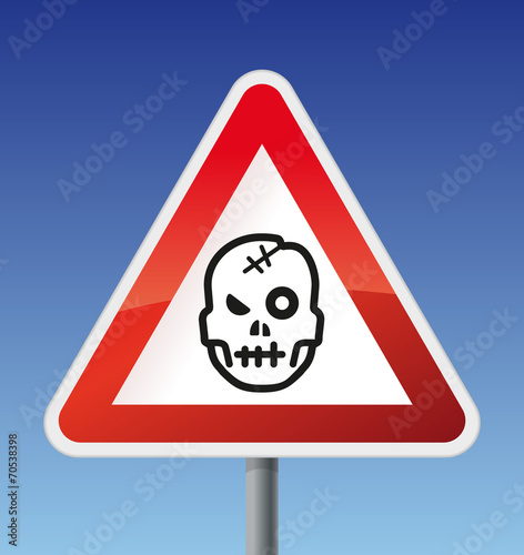 Schild Achtung Zombie