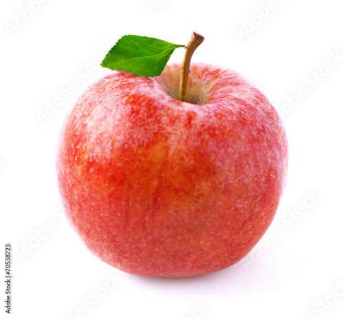 Ripe apple on a white.