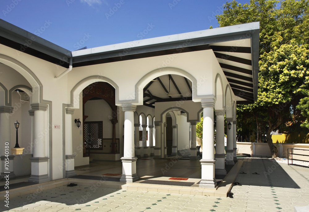 Fototapeta premium Mosque on Villingili island. Republic of the Maldives