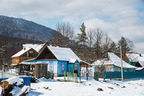 Village in the mountains. Caucasus, Russia