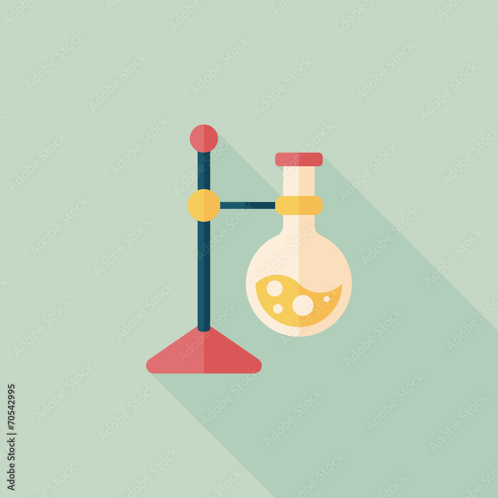 test tube flat icon with long shadow test tube flat icon with long shadow