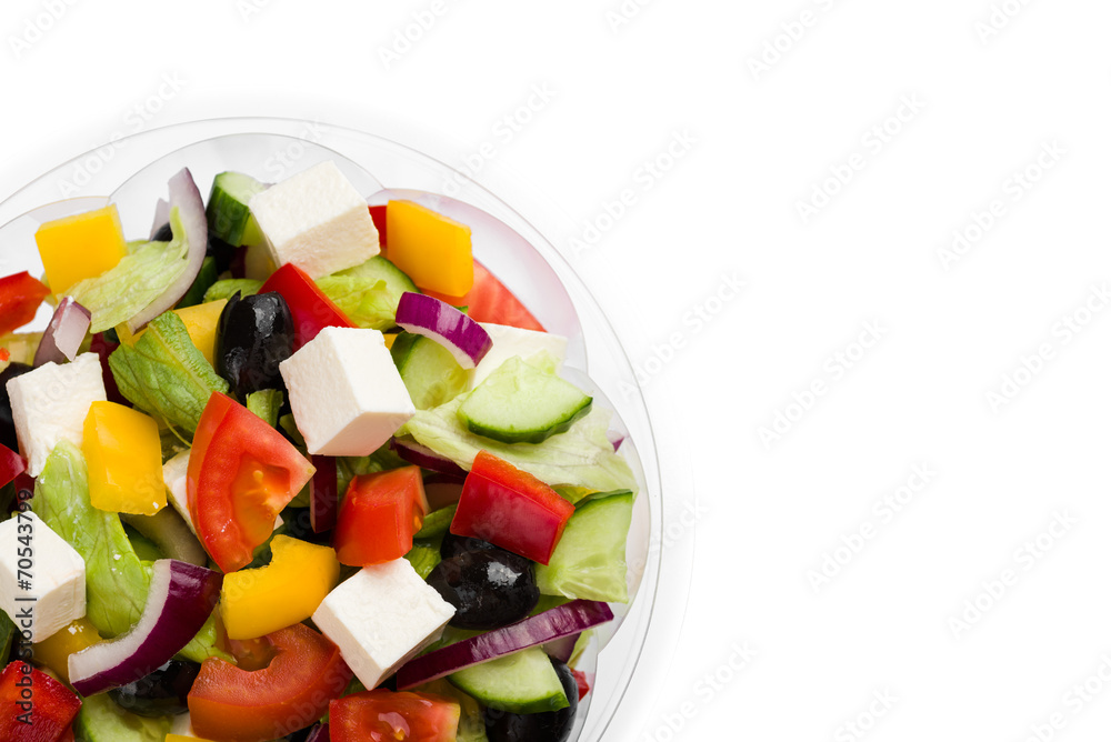 Mixed vegetable salad wit olives and feta cheese Mixed vegetable salad wit olives and feta cheese