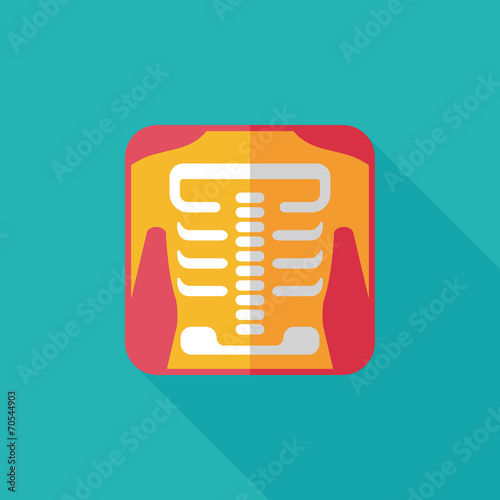 x-ray flat icon with long shadow