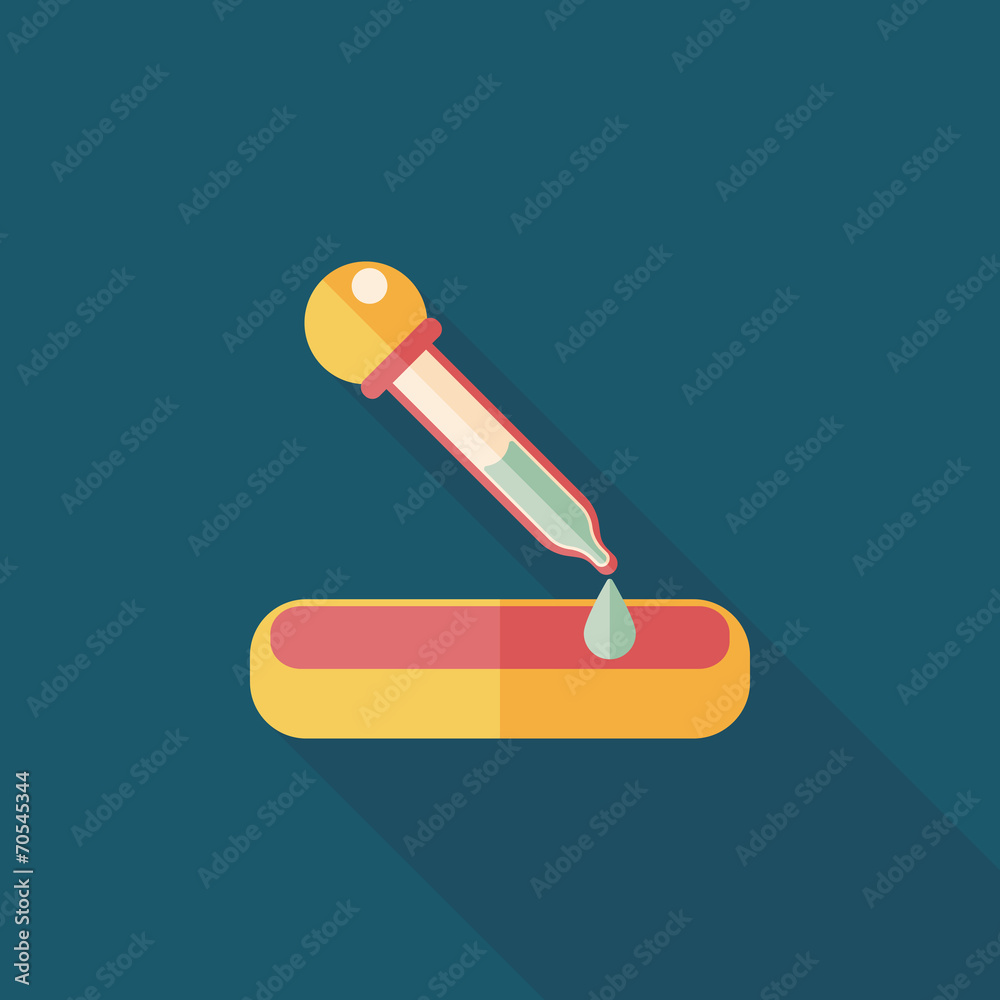 dropper flat icon with long shadow dropper flat icon with long shadow