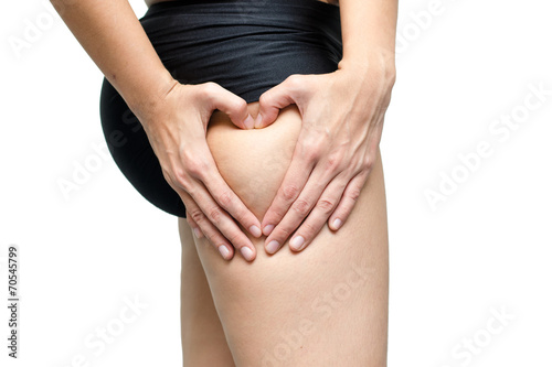 Wallpaper Mural Woman making heart shape on her leg Torontodigital.ca