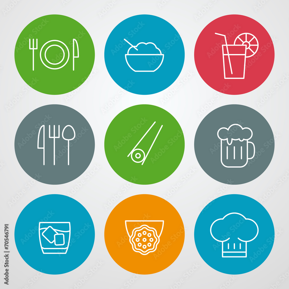 Vector line icons set. For web site design and mobile apps Vector line icons set. For web site design and mobile apps
