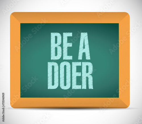 be a doer message message illustration design